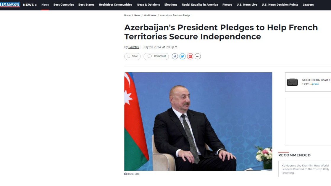 ABŞ mediası İlham Əliyevin Şuşadakı çıxışından yazır - FOTOLAR