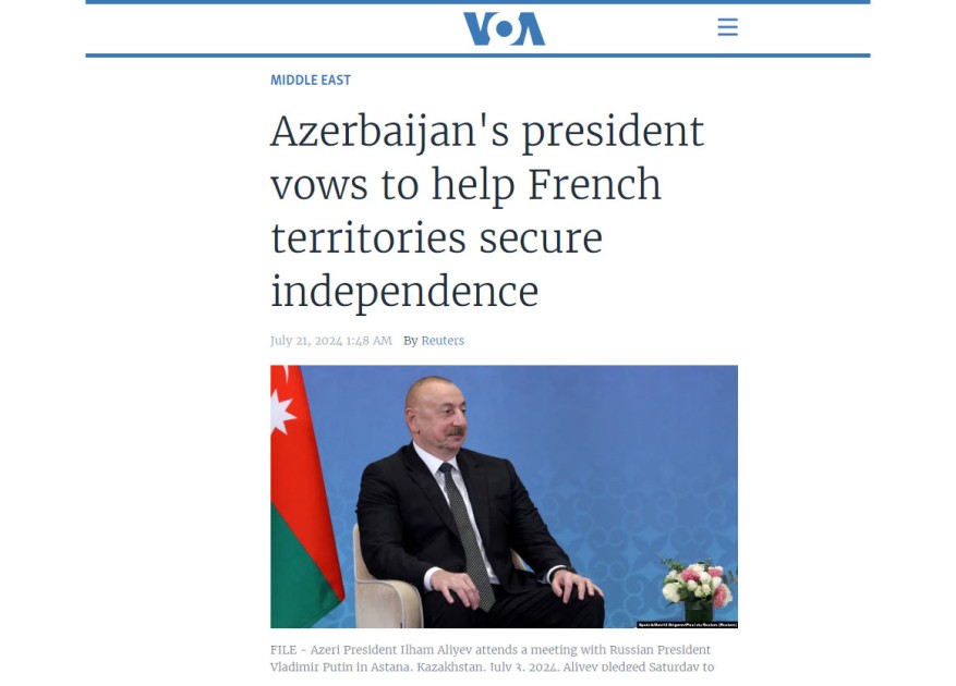 ABŞ mediası İlham Əliyevin Şuşadakı çıxışından yazır - FOTOLAR