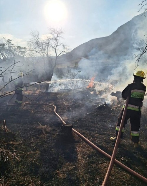 Şahbuzda həyətyanı sahə yandı - FOTOLAR