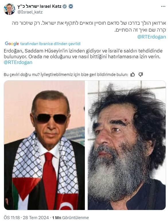 İsrailin XİN rəhbərindən qalmaqallı PAYLAŞIM