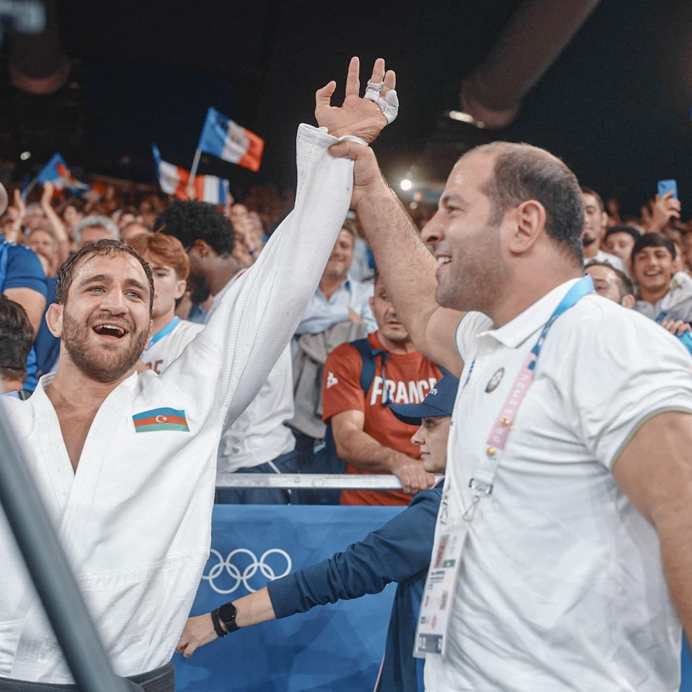 Bir fotoda iki çempion...