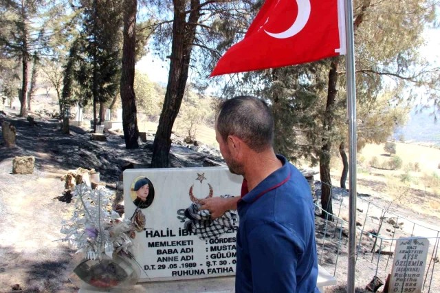 Külə dönən kənddə yalnız şəhidin məzarı yanmadı - FOTOLAR