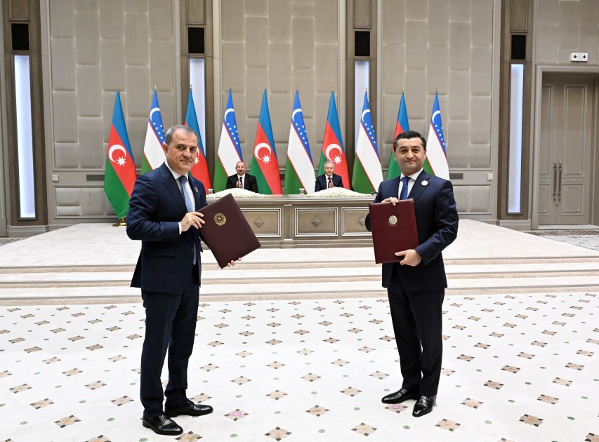 Azərbaycan-Özbəkistan sənədləri imzalanıb - YENİLƏNİB