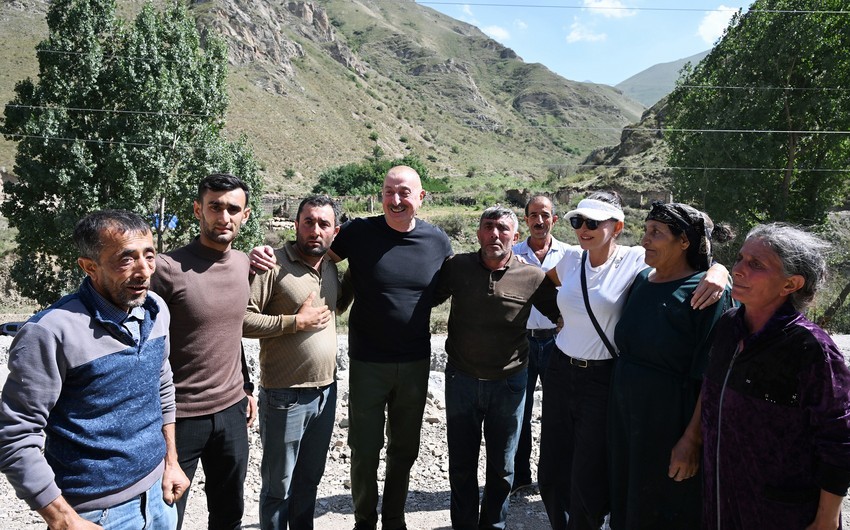 Prezidentlə Kəlbəcər sakinlərinin səmimi görüşü - FOTOLAR