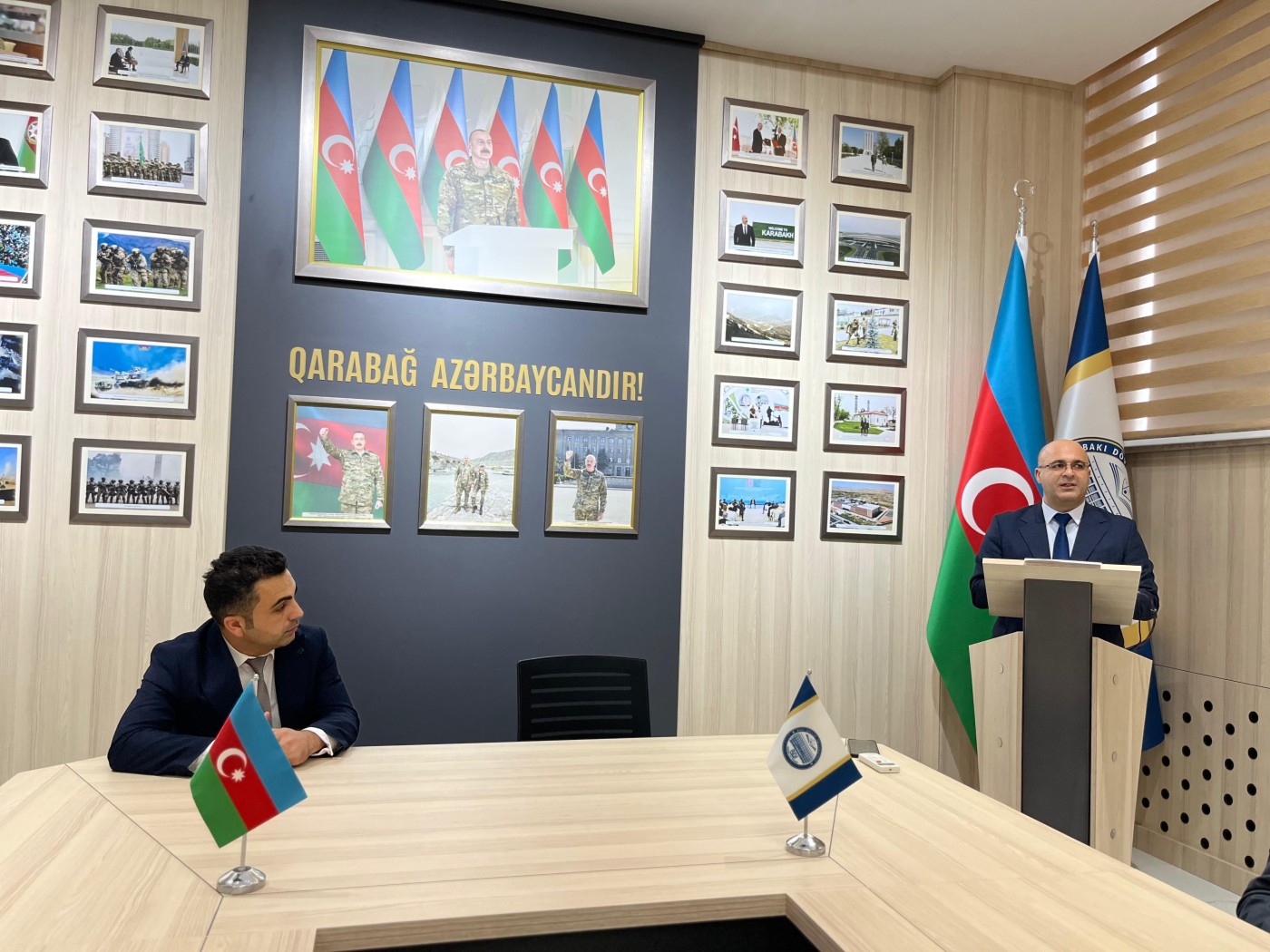 BDU-da Vətən müharibəsi qazisi Vüsal Hətəmovla görüş keçirilib - FOTOLAR