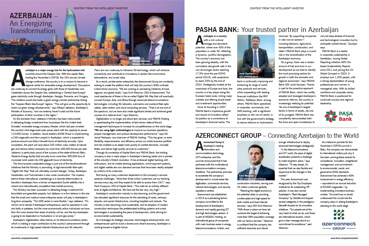 “TIME” jurnalında “Azerconnect Group”un fəaliyyətindən bəhs edilib - FOTO