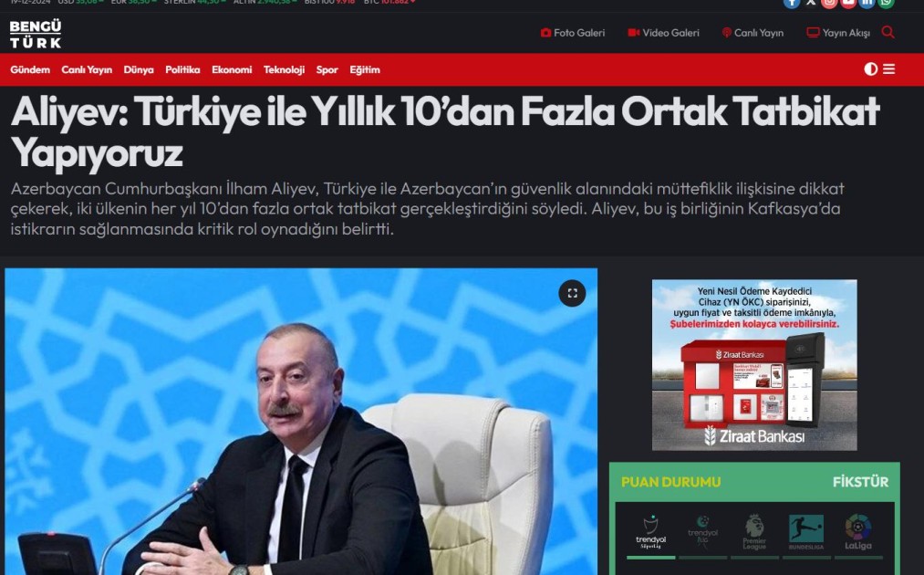 Prezidentin müsahibəsi dünya mediasının diqqətində - FOTOLAR