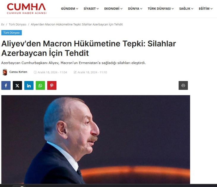 Prezidentin müsahibəsi dünya mediasının diqqətində - FOTOLAR