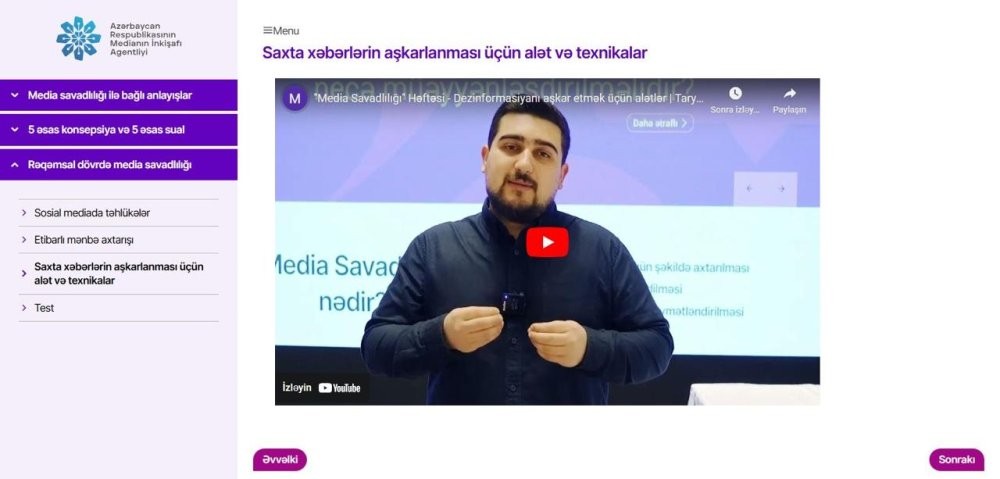 Media savadlılığı ilə bağlı onlayn kurs istifadəyə verildi - FOTOLAR