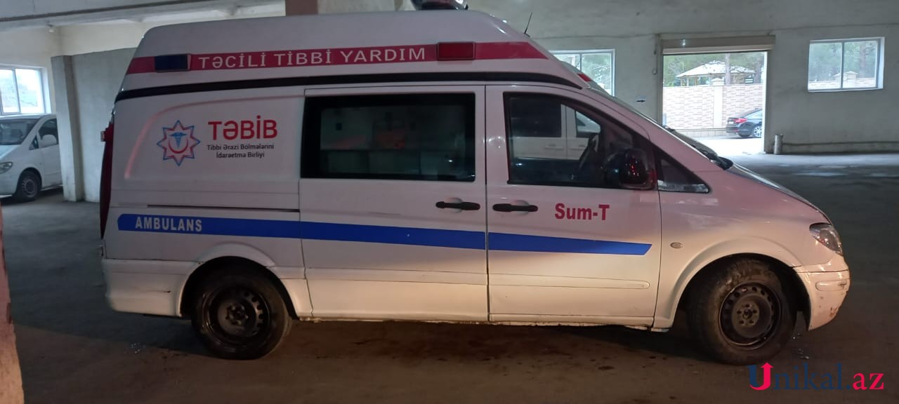 Qapısı olmayan ambulans təmir edildi - VİDEO (YENİLƏNİB)