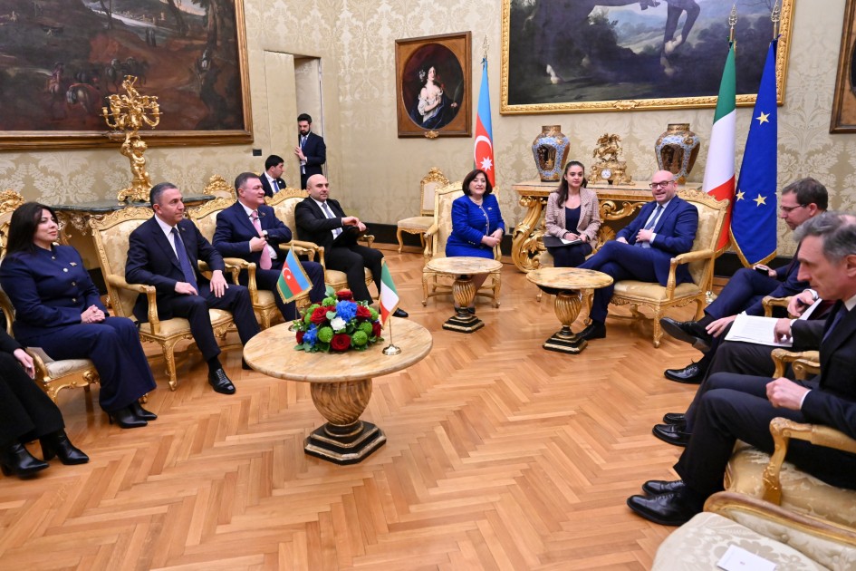 Milli Məclisin sədri Lorenzo Fontana ilə görüşdü - FOTOLAR