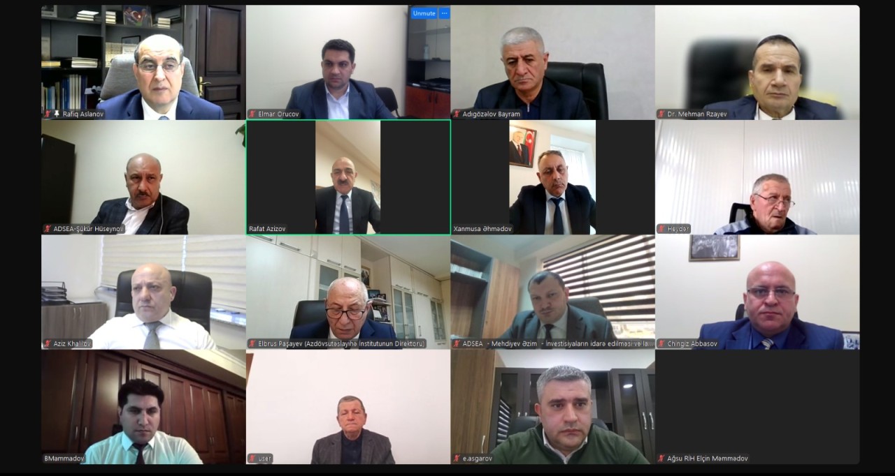 Şirvan suvarma kanalının tikintisi ilə bağlı iclas keçirilib - FOTOLAR