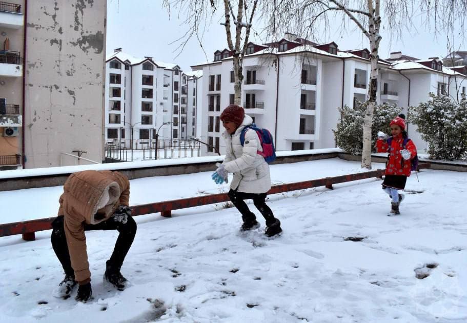 Xankəndinin qar sevinci - FOTOLAR