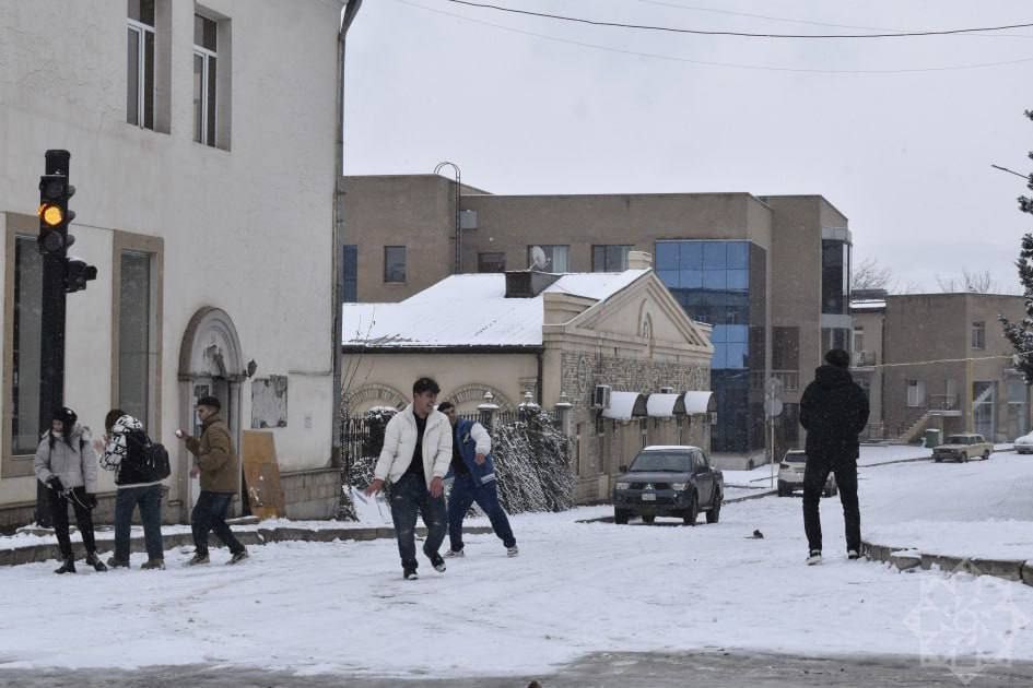 Xankəndinin qar sevinci - FOTOLAR