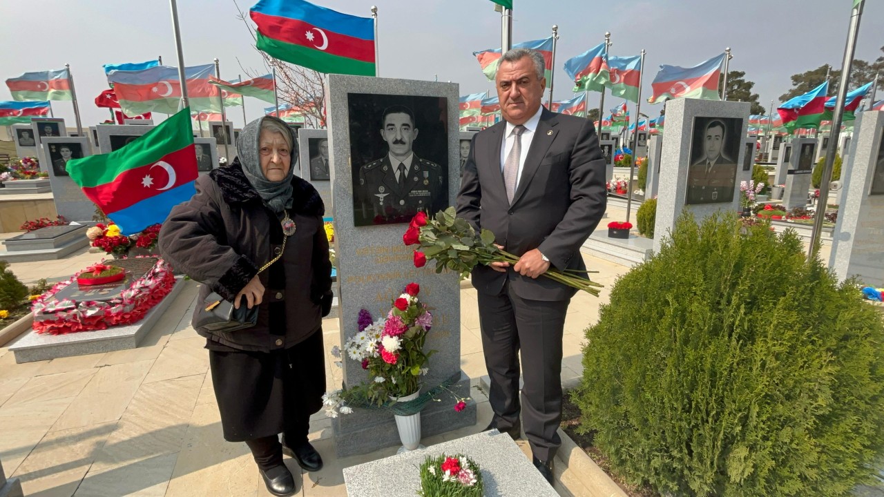Abşeronda şəhidlərimizin məzarları və ailələri ziyarət olundu - FOTOLAR