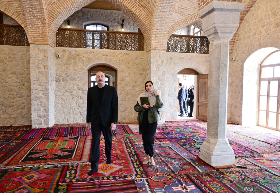 Prezident və birinci xanım Şuşada bir sıra açılışlarda iştirak ediblər - YENİLƏNİB (FOTOLAR)