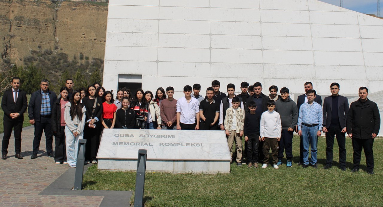 YAP Nizami rayon təşkilatının gəncləri Quba Soyqırımı Memorial Kompleksini ziyarət ediblər - FOTOLAR