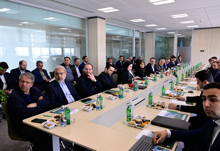 İranlı nümayəndələr Bakı Beynəlxalq Dəniz Ticarət Limanına baxış keçirdilər - FOTOLAR