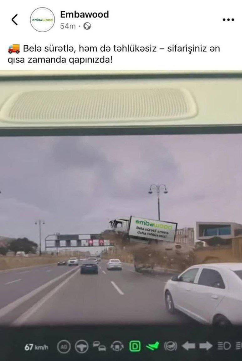 “Embawood”dan bugünkü qəza ilə bağlı biabırçı reklam paylaşımı
