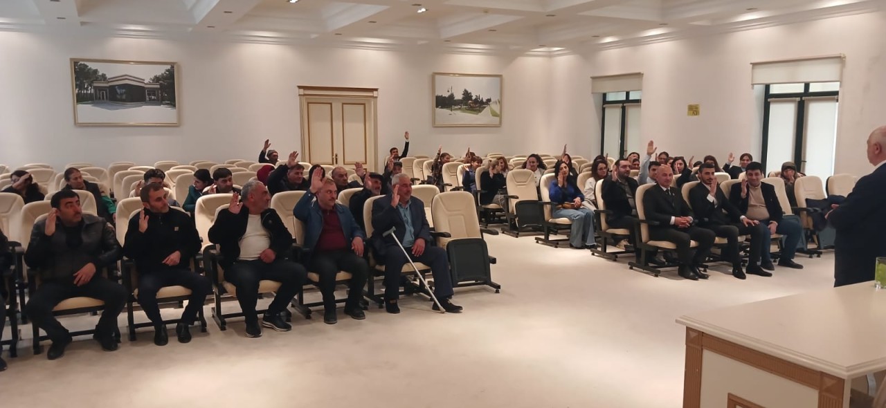 YAP Xəzər rayon təşkilatı partiya üzvləri ilə görüş keçirdi - FOTOLAR