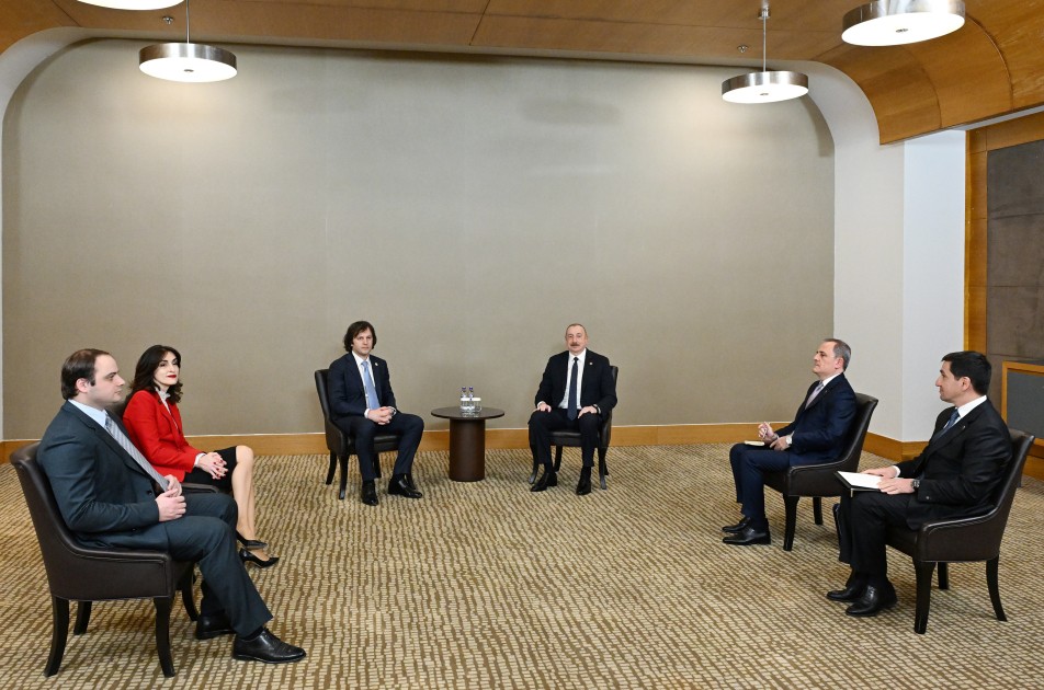 Prezident Kobaxidze ilə görüşdü - FOTOLAR (YENİLƏNİB)