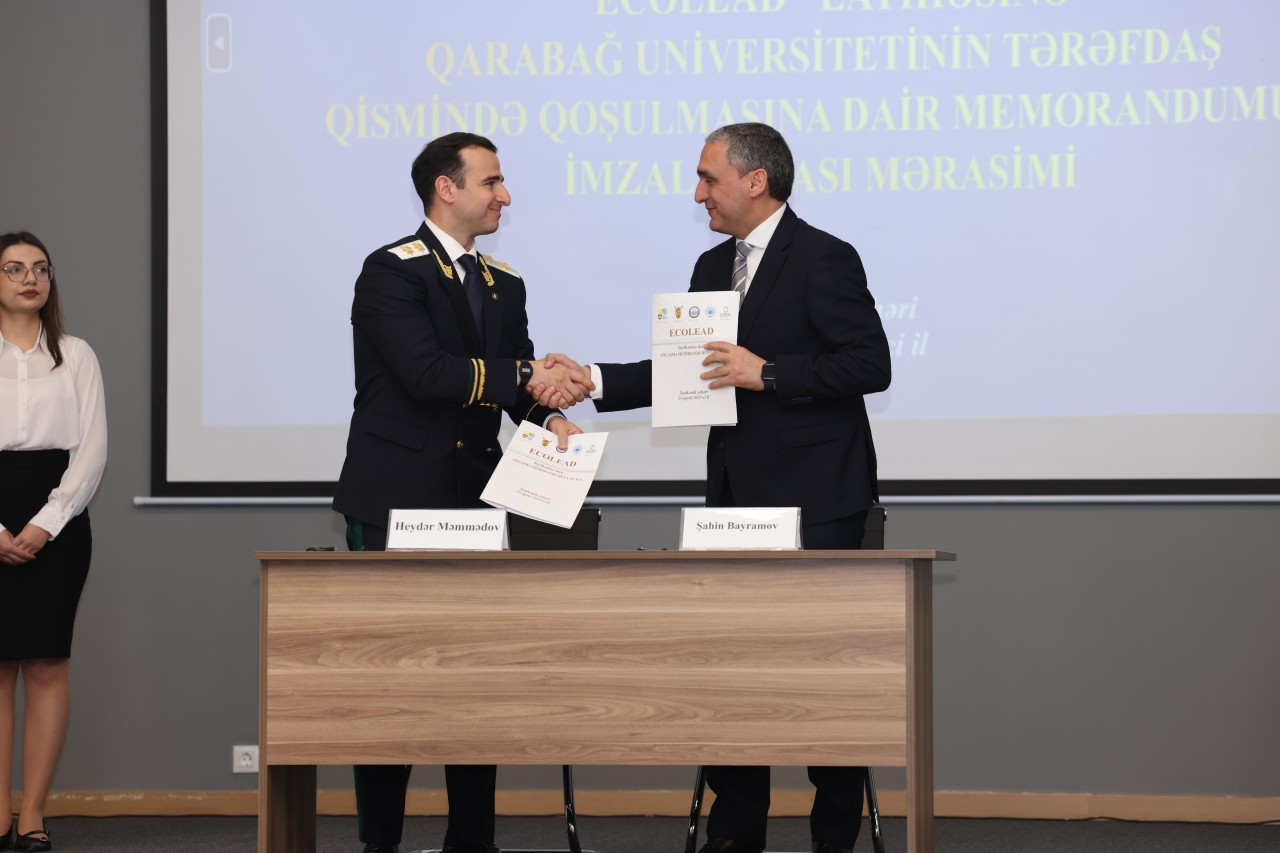 Baş prokurorun müavini və Qarabağ Universitetinin rektoru mühüm tərəfdaşlıq sənədi imzaladı - FOTOLAR