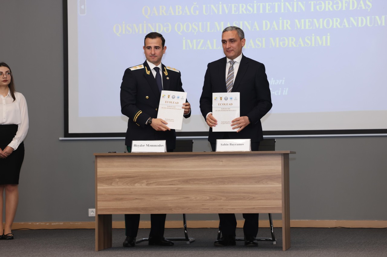 Baş prokurorun müavini və Qarabağ Universitetinin rektoru mühüm tərəfdaşlıq sənədi imzaladı - FOTOLAR
