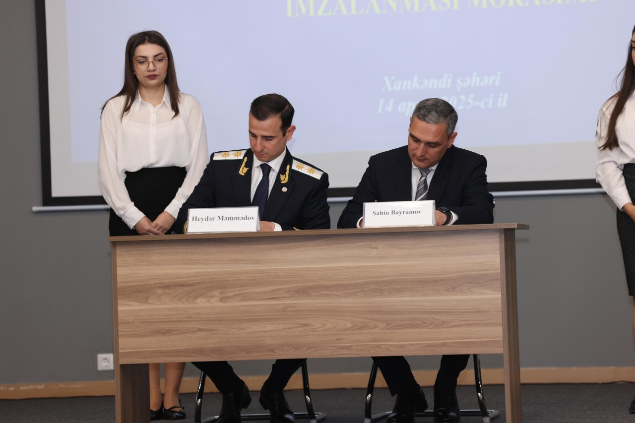 Baş prokurorun müavini və Qarabağ Universitetinin rektoru mühüm tərəfdaşlıq sənədi imzaladı - FOTOLAR
