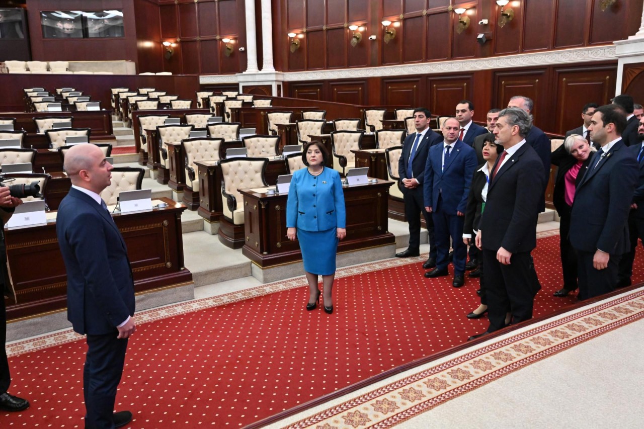 Gürcüstan Prezidenti Milli Məclisdə olub - FOTOLAR