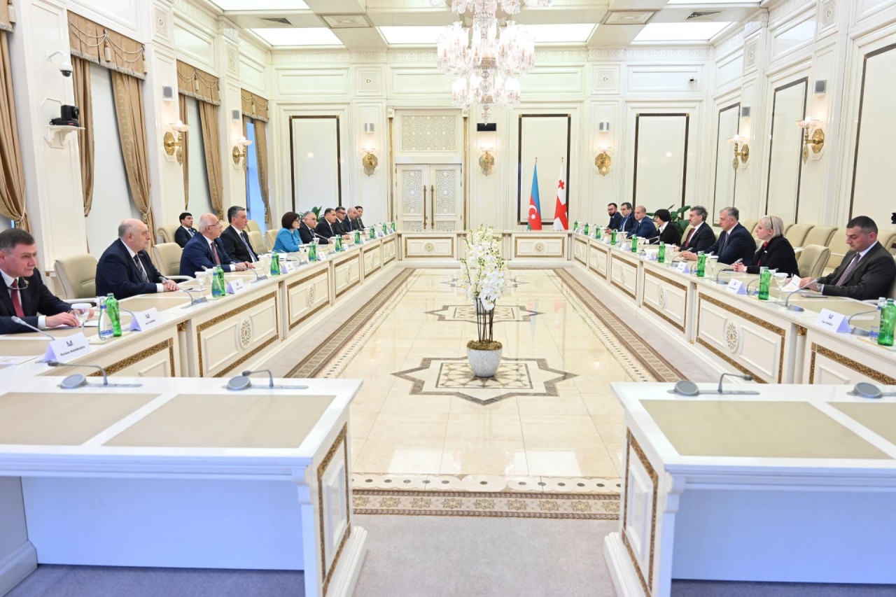 Gürcüstan Prezidenti Milli Məclisdə olub - FOTOLAR