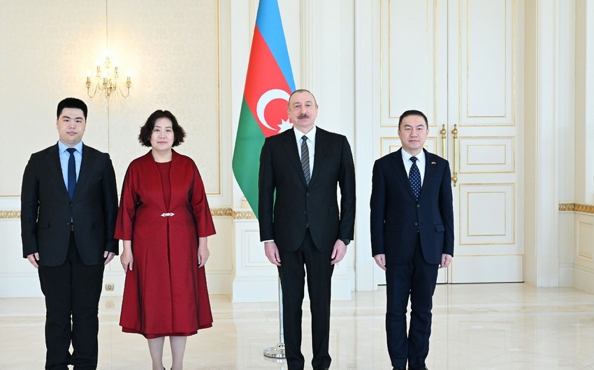 İlham Əliyev Lu Meyin etimadnaməsini qəbul etdi - FOTOLAR (YENİLƏNİB)