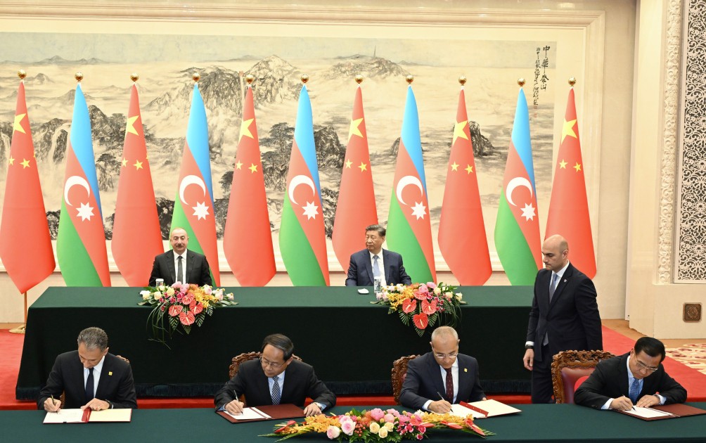 Pekində Azərbaycan-Çin sənədləri imzalandı - FOTOLAR