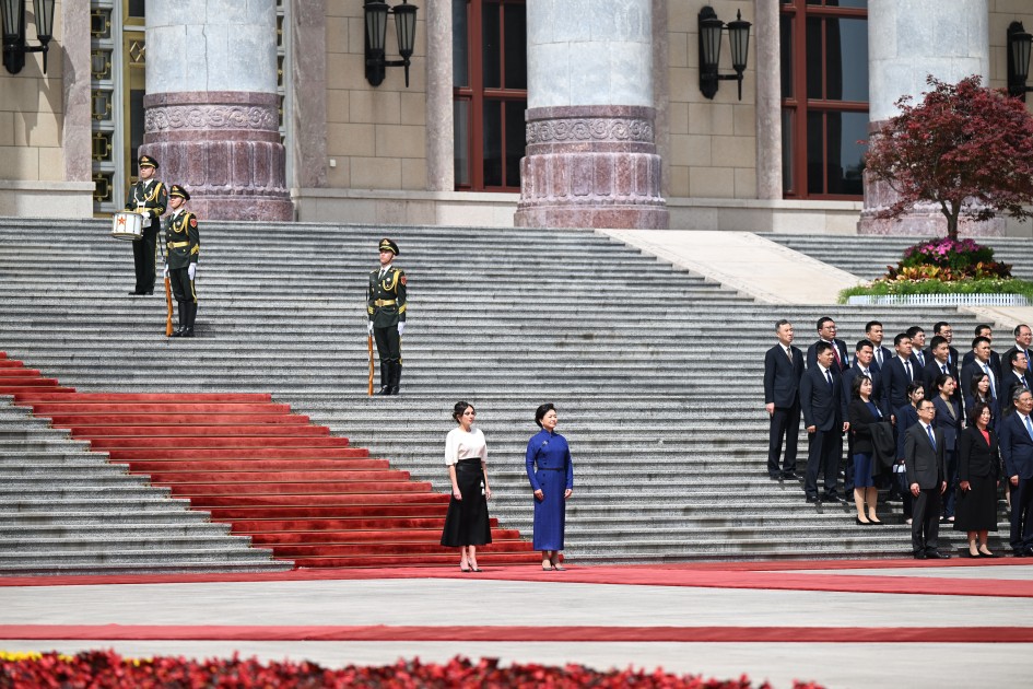Prezidentin Pekində rəsmi qarşılanma mərasimi oldu - FOTOLAR (YENİLƏNİB)