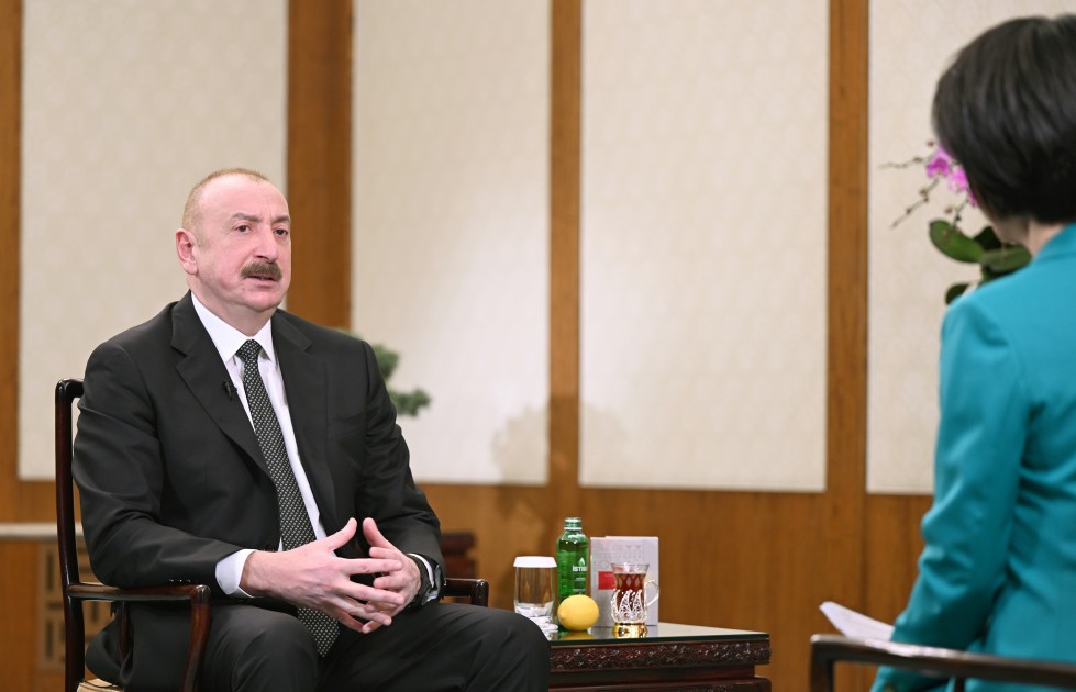 İlham Əliyev Çinin CGTN telekanalına müsahibə verdi - VİDEO+FOTO