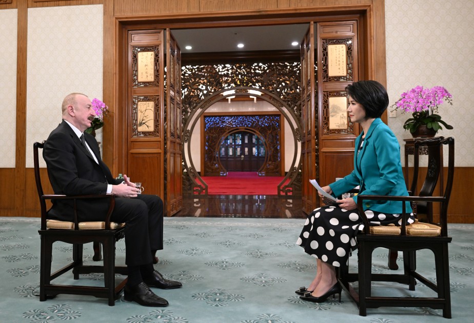 İlham Əliyev Çinin CGTN telekanalına müsahibə verdi - VİDEO+FOTO