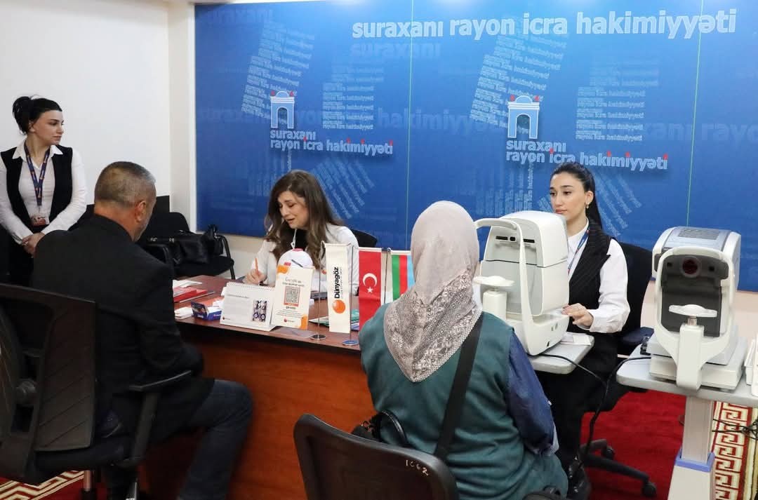 Suraxanıda göz müayinəsi aksiyası keçirilib - FOTOLAR