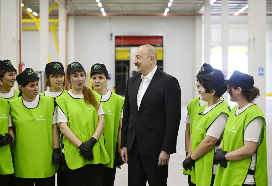 İlham Əliyev Qusarda kompleksin fəaliyyəti ilə tanış oldu - FOTOLAR