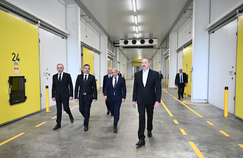 İlham Əliyev Qusarda kompleksin fəaliyyəti ilə tanış oldu - FOTOLAR