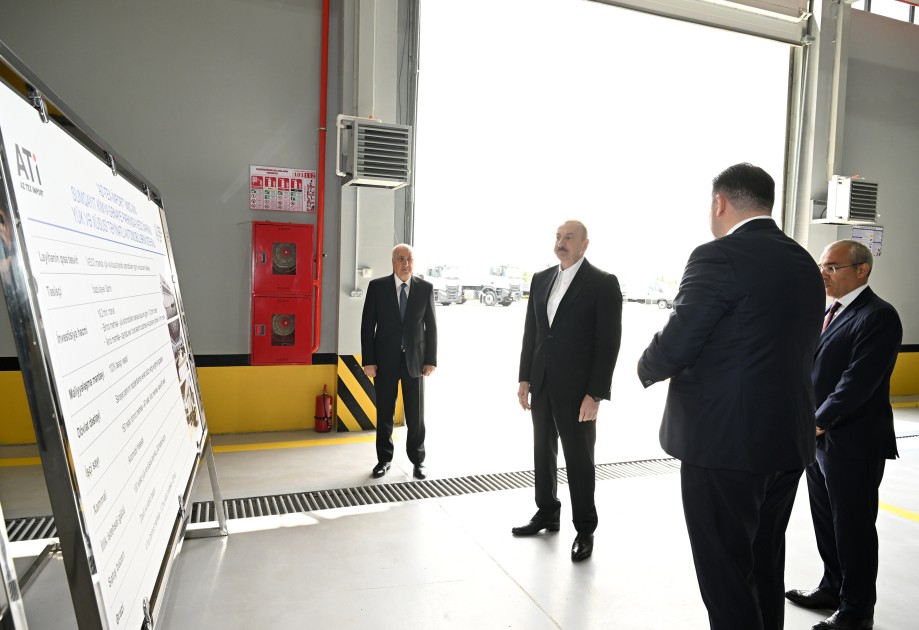 Prezident Sumqayıt Kimya Sənaye Parkında bir sıra müəssisələrin açılışını etdi - FOTOLAR