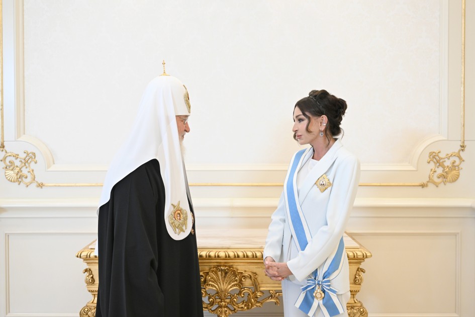 Mehriban Əliyevaya “Müqəddəs Knyaginya Olqa” ordeni təqdim edildi - FOTOLAR