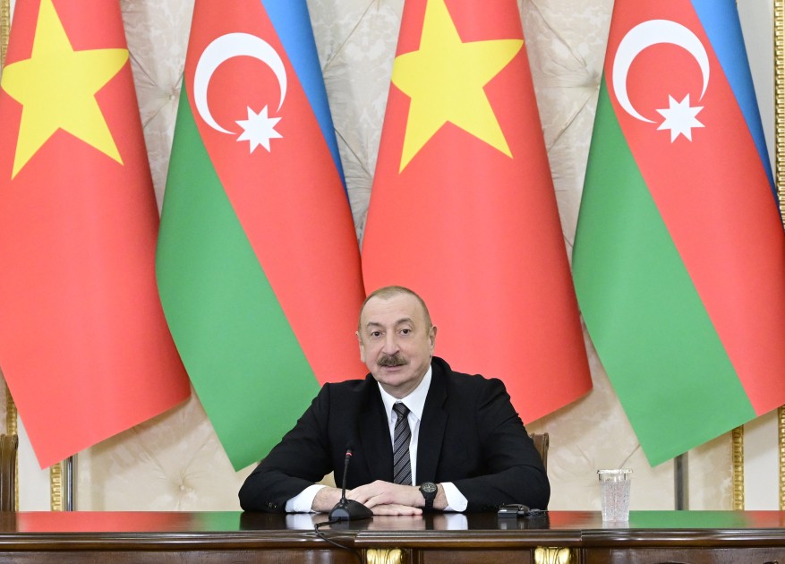 İlham Əliyev və To Lam mətbuata bəyanatlarla çıxış ediblər - YENİLƏNİB (FOTOLAR)