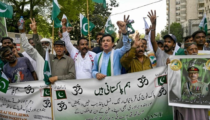 Pakistanlılar qələbə sevincini qeyd edirlər - FOTOLAR