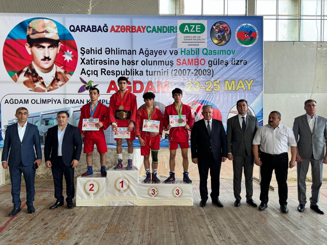 Ağdamda sambo güləşi üzrə açıq respublika turniri keçirildi - FOTOLAR