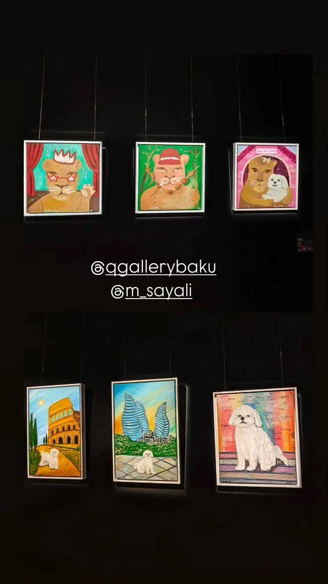 Arzu Əliyeva rəsm qalereyasında - FOTOLAR