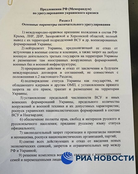 Rusiya Ukraynadan bunları tələb edir - FOTOLAR