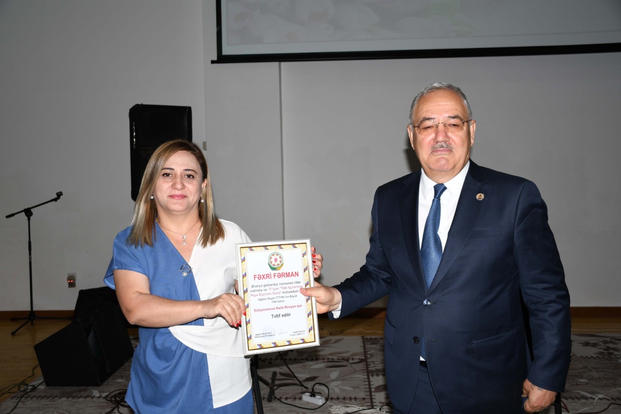 Ağdamda tibb işçilərinin peşə bayramı qeyd olunub - FOTOLAR