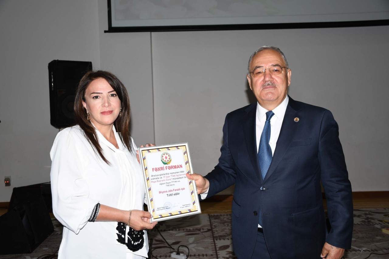 Ağdamda tibb işçilərinin peşə bayramı qeyd olunub - FOTOLAR