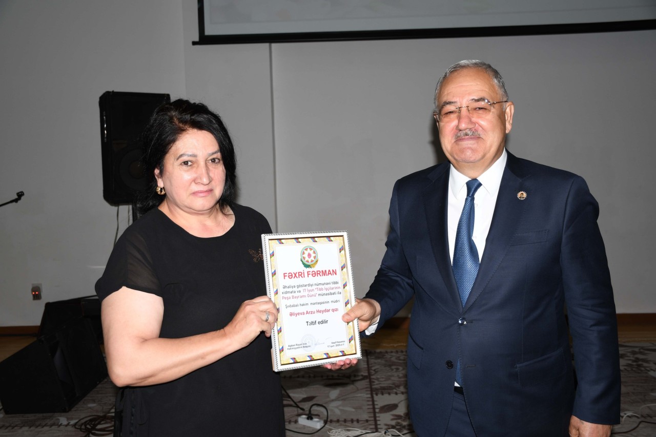Ağdamda tibb işçilərinin peşə bayramı qeyd olunub - FOTOLAR
