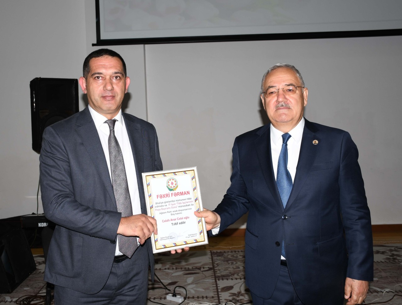 Ağdamda tibb işçilərinin peşə bayramı qeyd olunub - FOTOLAR