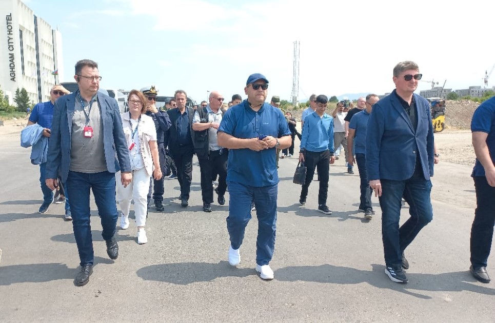 Diplomatik korpusun nümayəndələri Ağdamda - FOTO